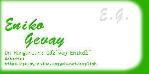 eniko gevay business card